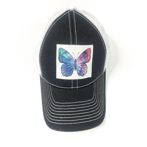 Butterfly trucker hat 90's festival boho OS y2k